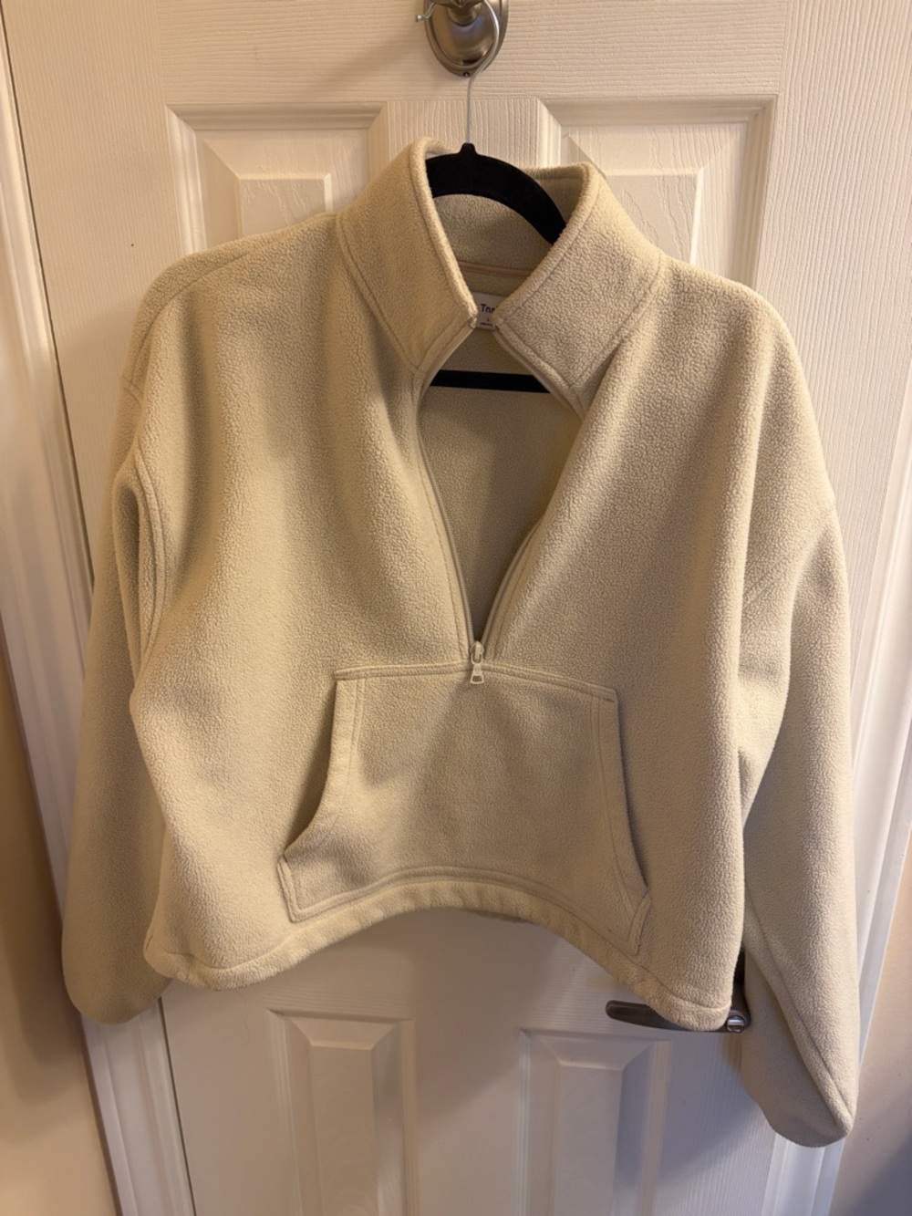 TNA Cream Sherpa Half-Zip Pullover Polar Fleece Size L